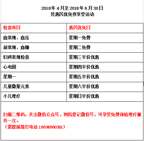 倾情答谢新老顾客，华惠医院感恩季优惠活动大酬宾